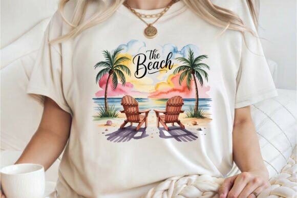 Download The Beach, Summer Holiday T-shirt Png - Holiday Collection