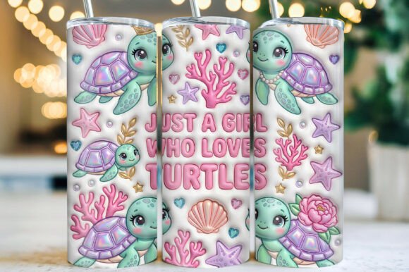 Download Inflated Sea Turtle Tumbler Wrap PNG - Sea turtle tumbler wrap Collection