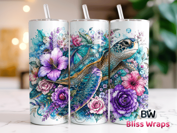 Download Sea Turtle Tumbler Wrap PNG - Sea turtle tumbler wrap Collection