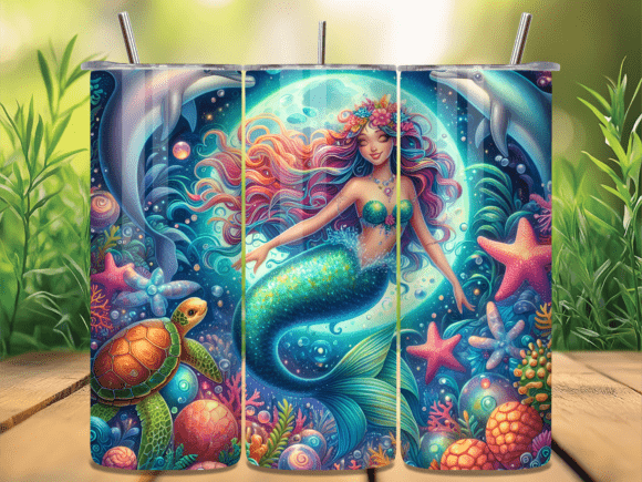 Download Tropical Mermaid Sea Turtle Tumbler Wrap - Sea turtle tumbler wrap Collection