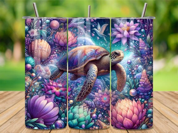 Download Mystic Lotus Sea Turtle Tumbler Wrap - Sea turtle tumbler wrap Collection