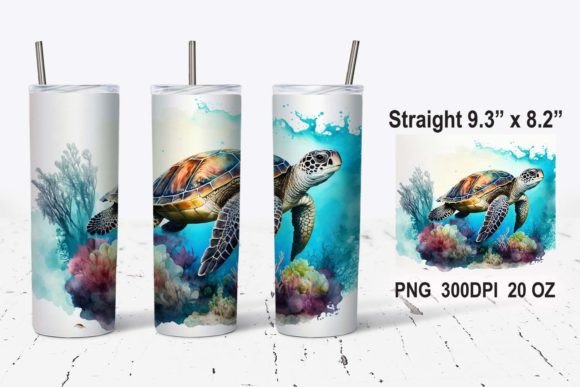 Download Sea Turtle Tumbler Wrap PNG - Sea turtle tumbler wrap Collection